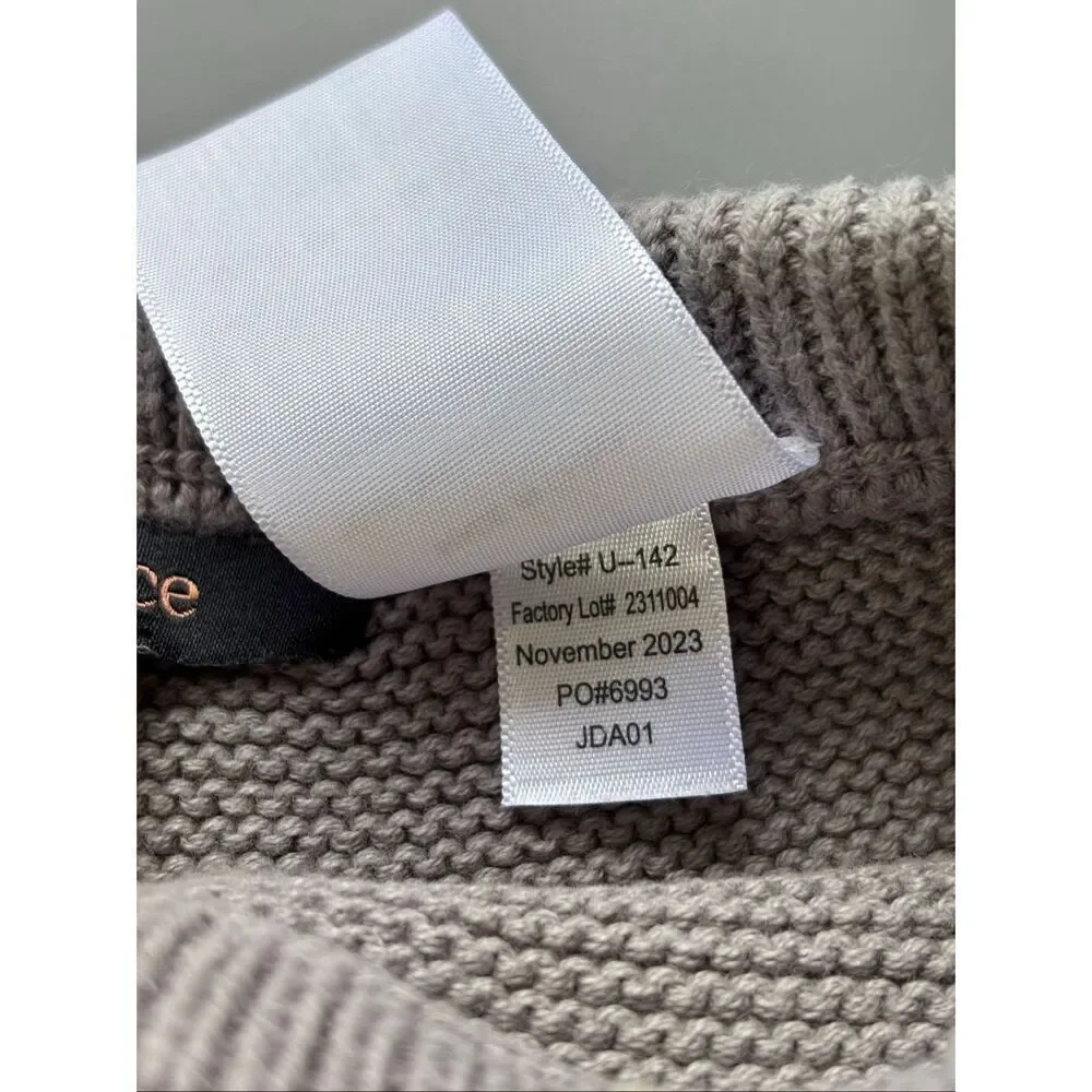Quince 100% Organic Cotton pants 12 - 18 Months grey